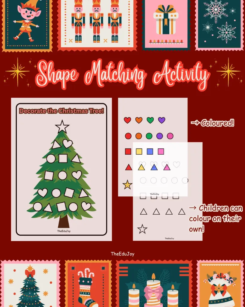 Shape Matching on Christmas Tree Activity