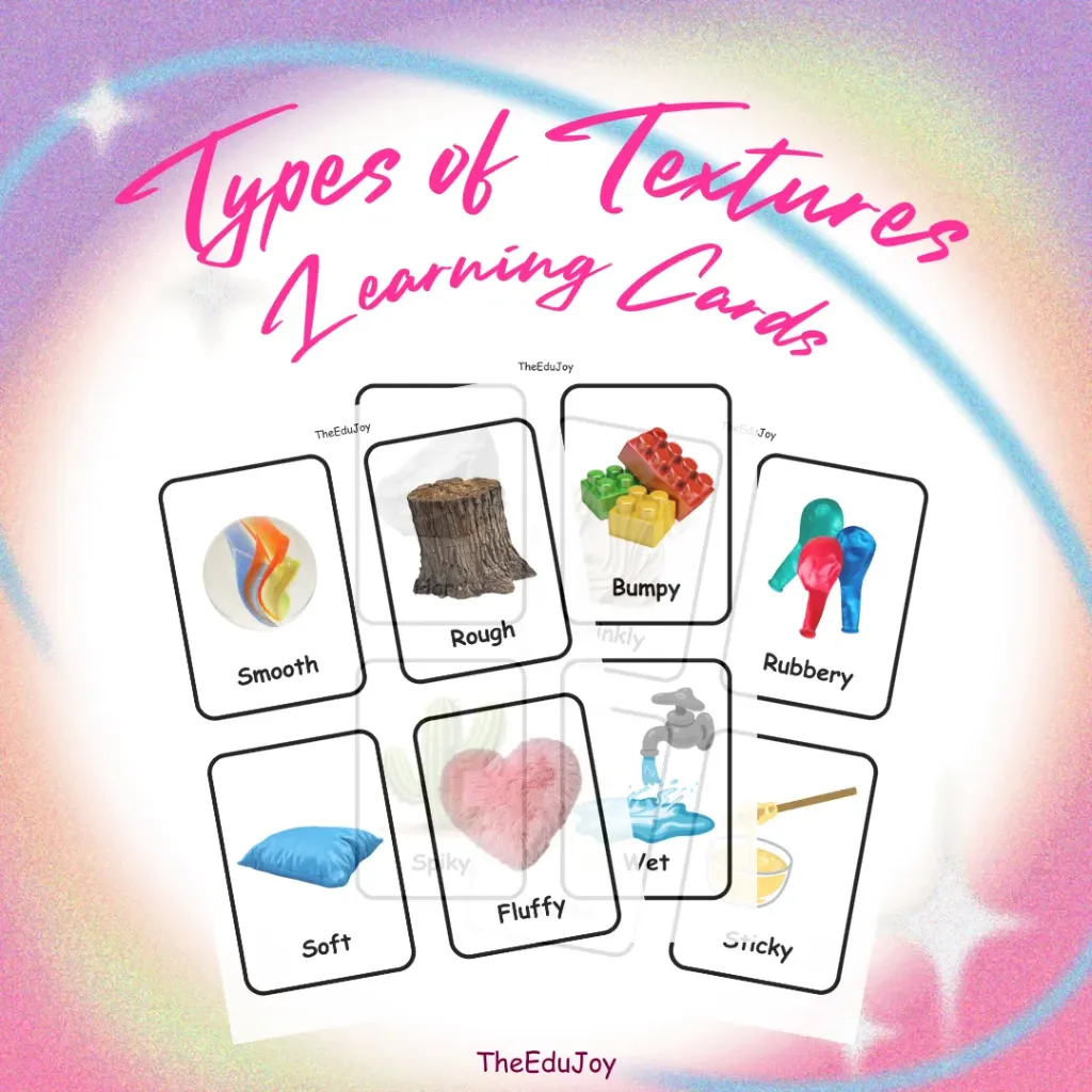 Types of Textures Learning Cards